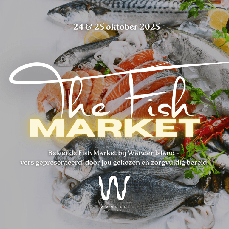 Vismarkt aan het water – Fishmarket bij Wander Island 2025